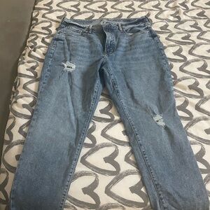 Women's Blue Distressed Jeans